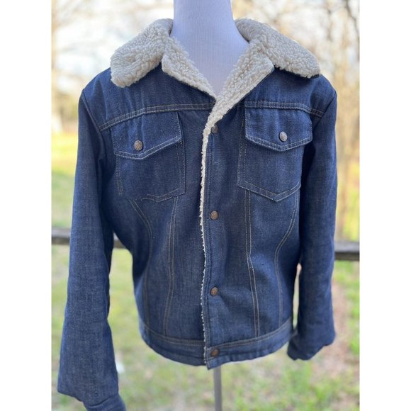 Raritan Denim Jacket with Sherpa Lining Mens 38 - Picture 4 of 16